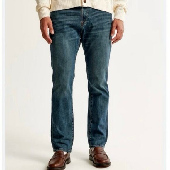 Abercrombie & Fitch Classic Taper Jeans Men’s 34x32 Blue Denim EUC - Picture 1 of 11